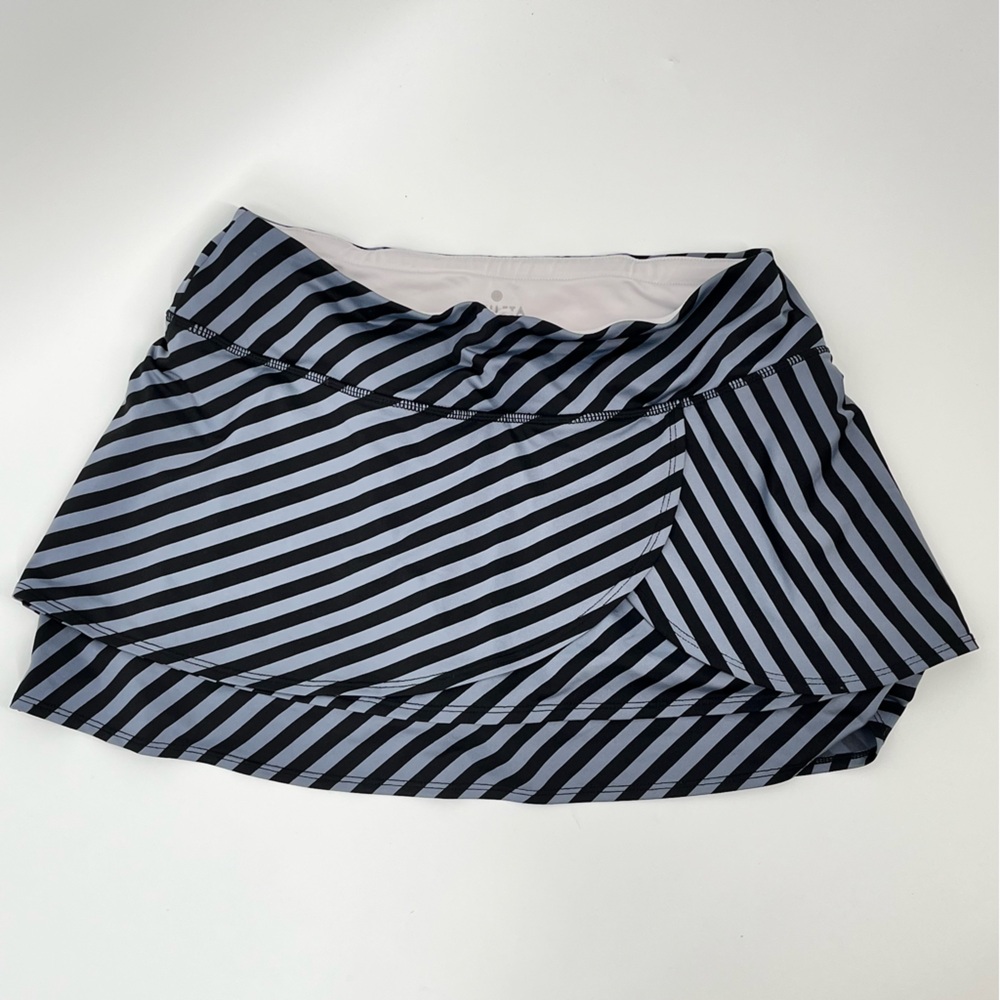 Athleta Black and White Striped Skirt